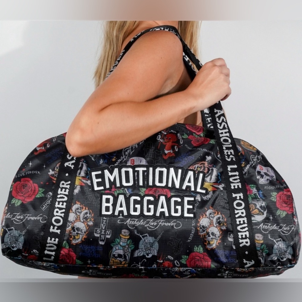 ALF (Assholes Live Forever) “Emotional Baggage” Skulls & Tigers Duffel Bag